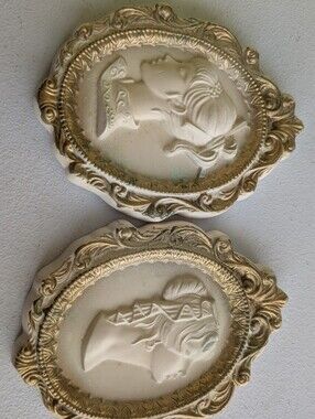 Chalkware Cameos set Of 2